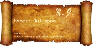 Marczi Julianna névjegykártya